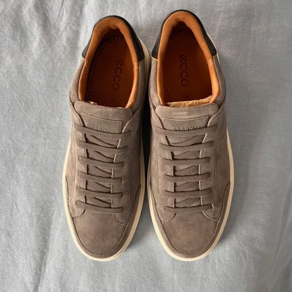 NWOT Allen Edmonds Gray Suede Slip-on Stretch-lace Sneaker  display picture 2